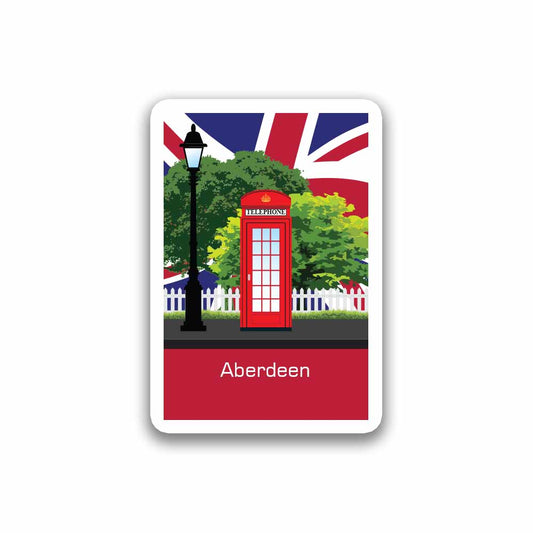 Aberdeen Red Telephone Sticker