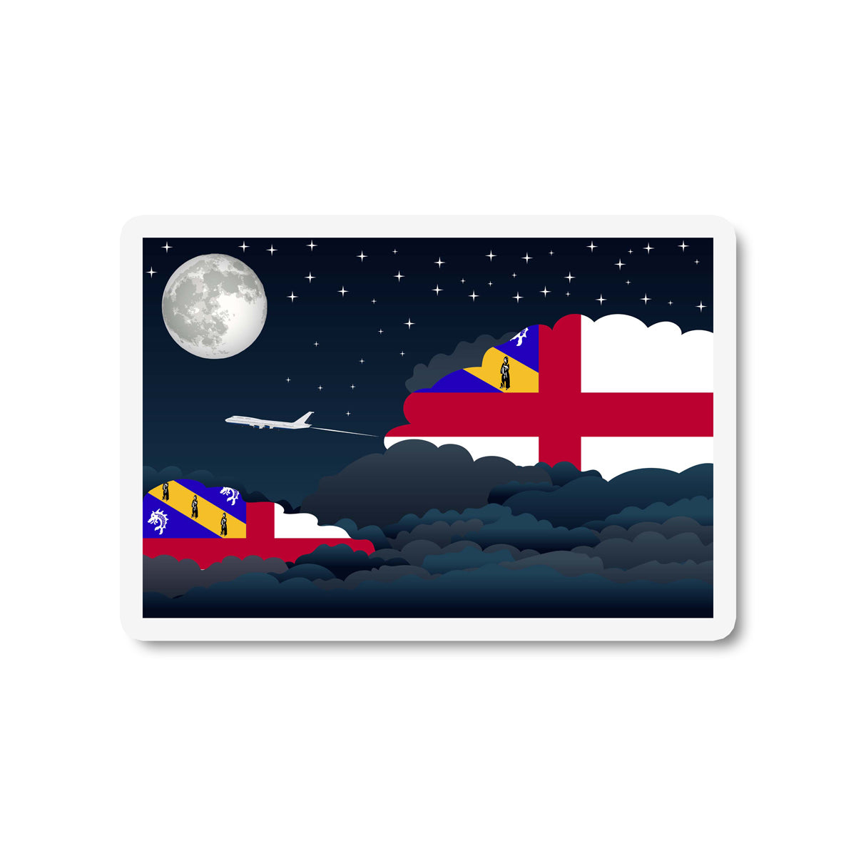 Herm Flags Night Clouds Sticker
