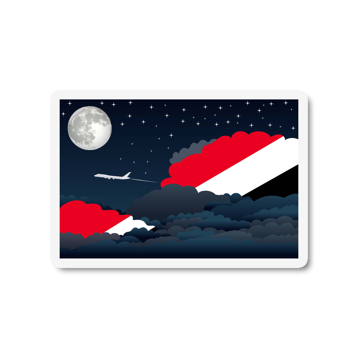 Sealand Principality of Flags Night Clouds Sticker