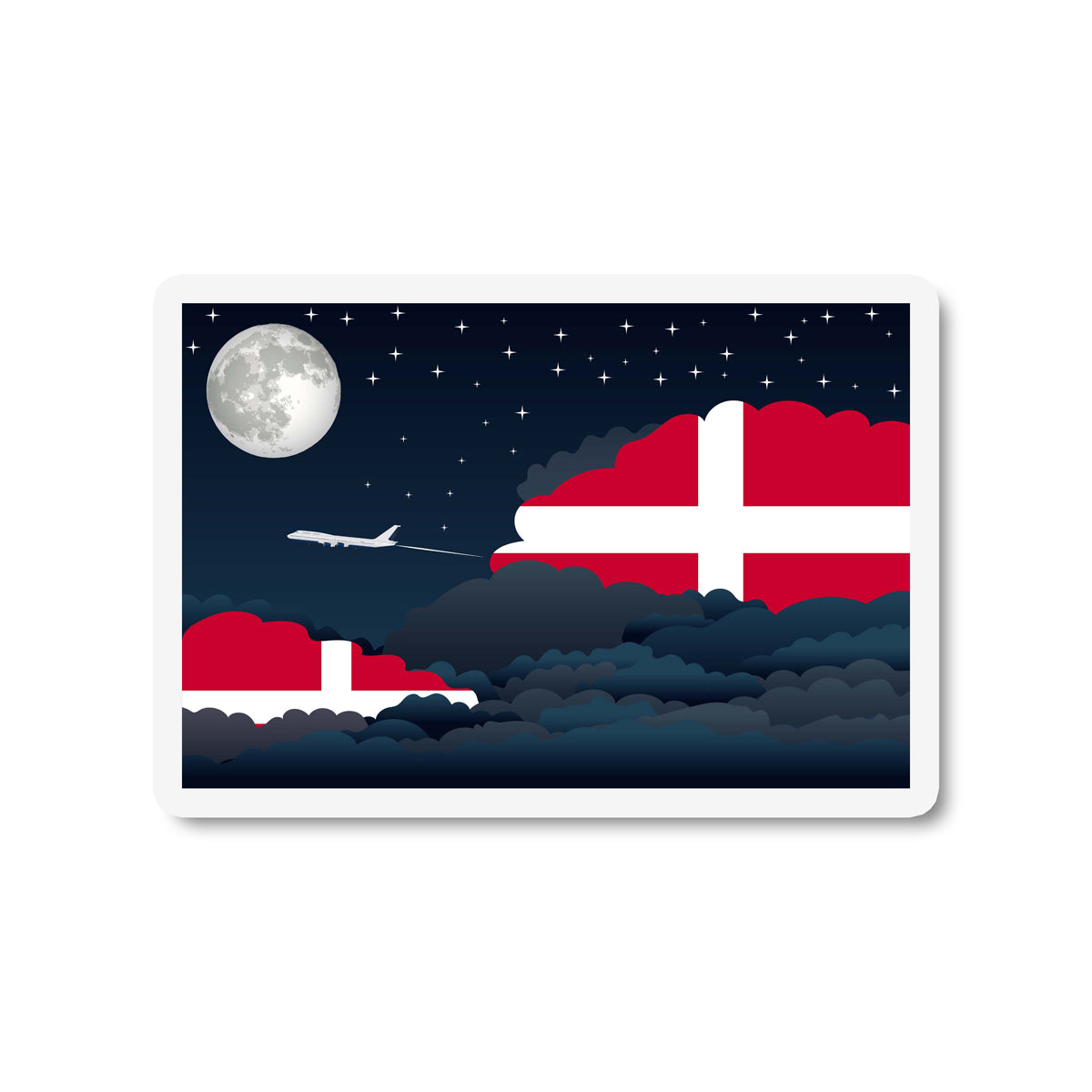 Sovereign Military Order of Malta Flags Night Clouds Sticker