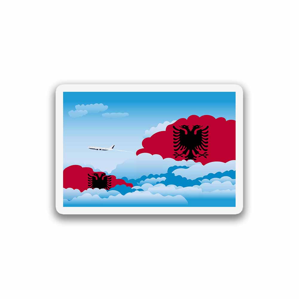 Albania Day Clouds Sticker