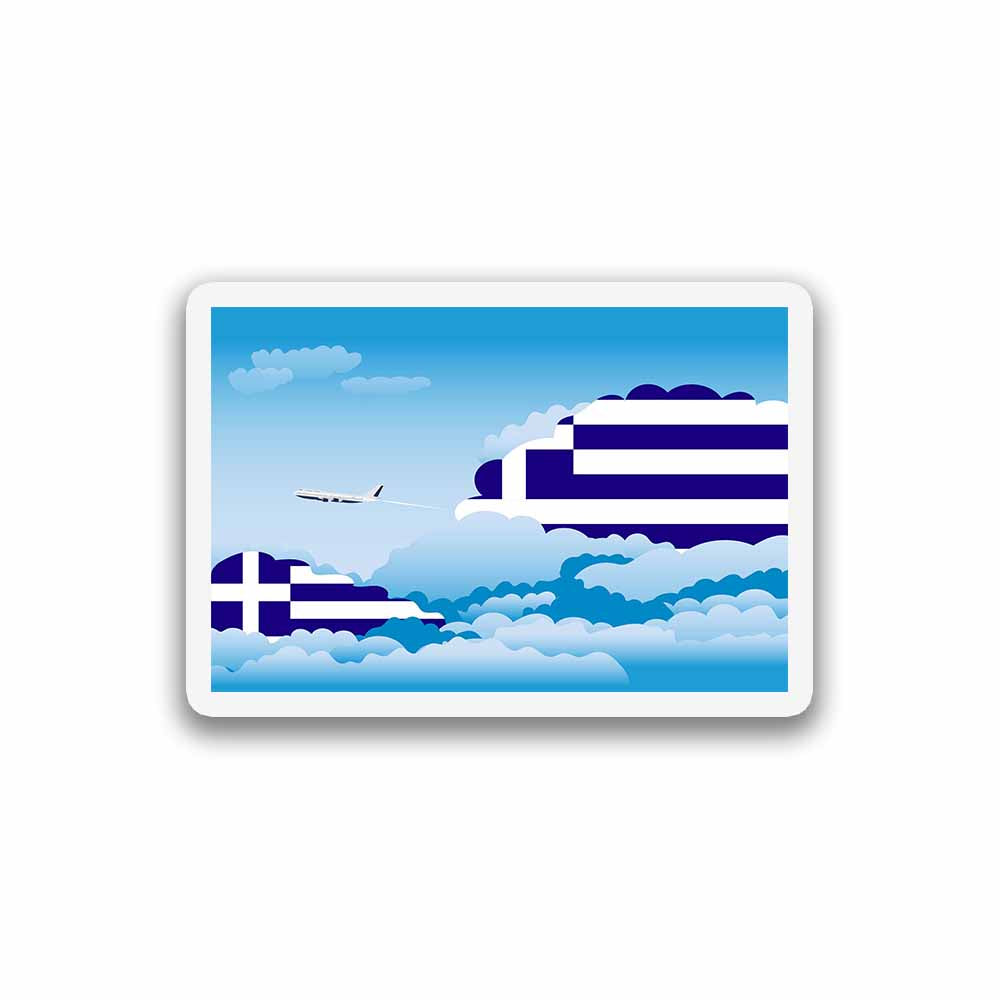 Greece Day Clouds Sticker