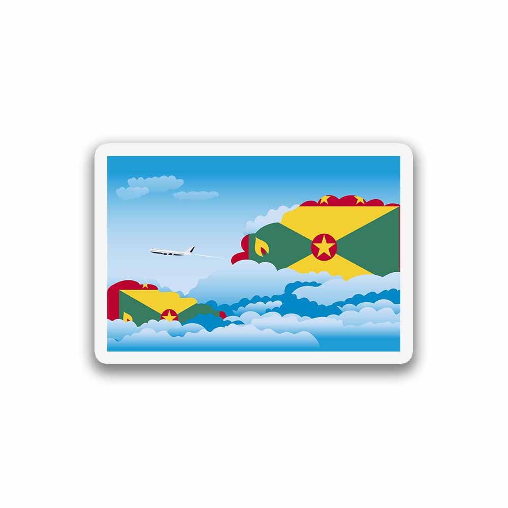 Grenada Day Clouds Sticker