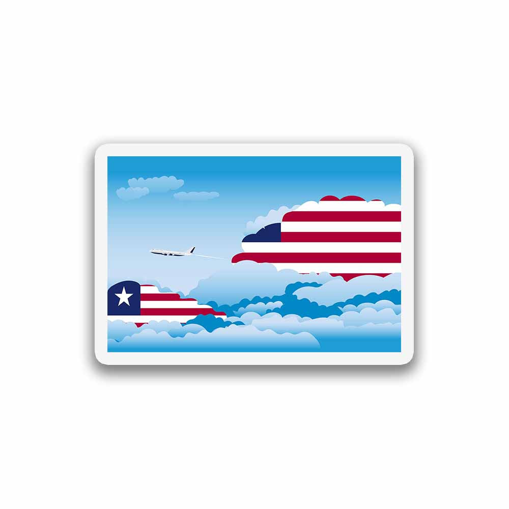 Liberia Day Clouds Sticker