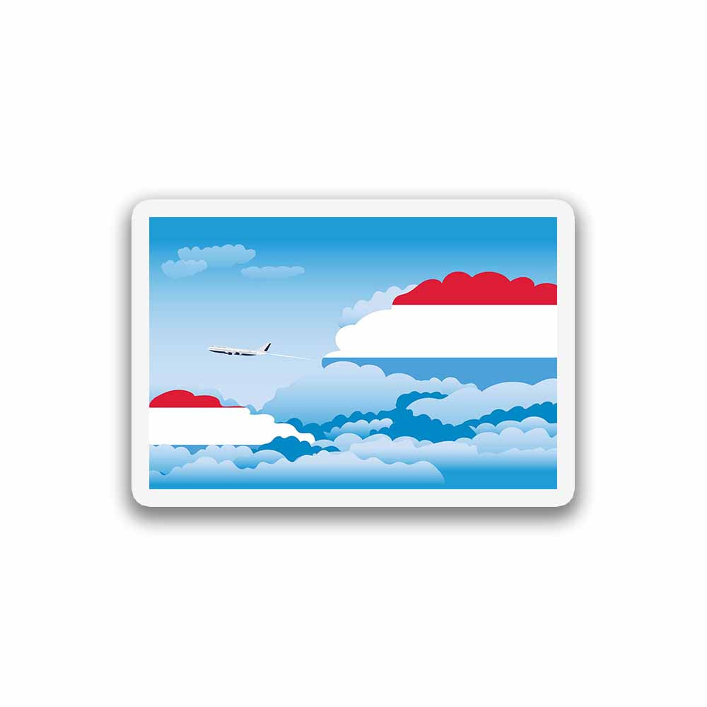 Luxembourg Day Clouds Sticker