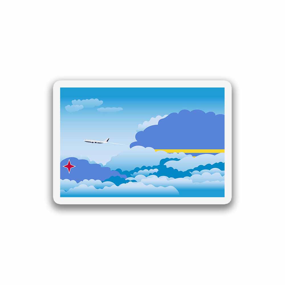 Aruba Day Clouds Sticker