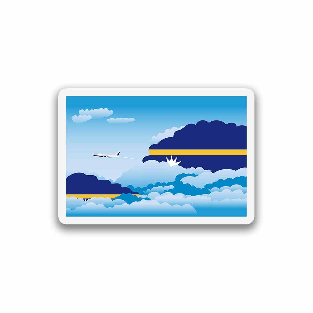 Nauru Day Clouds Sticker