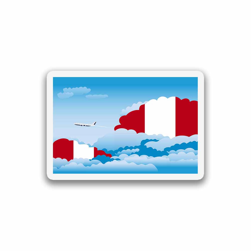 Peru Day Clouds Sticker