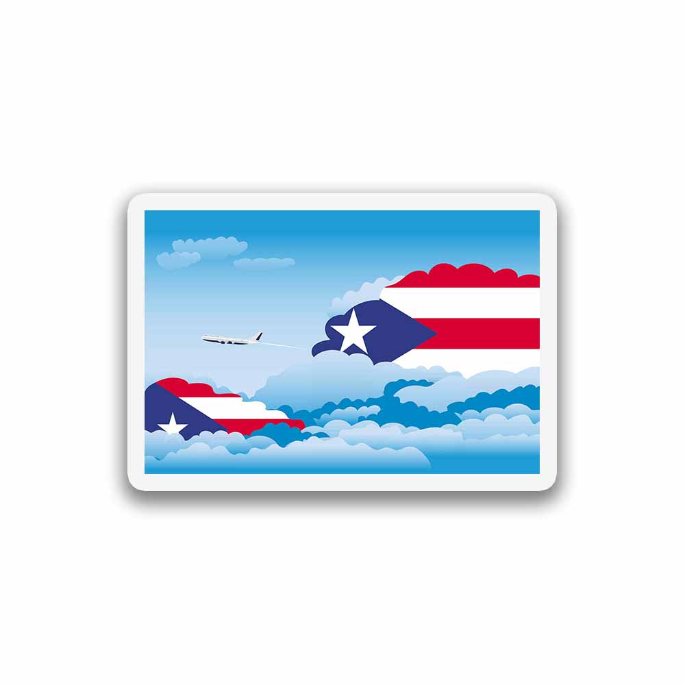 Puerto Rico Day Clouds Sticker