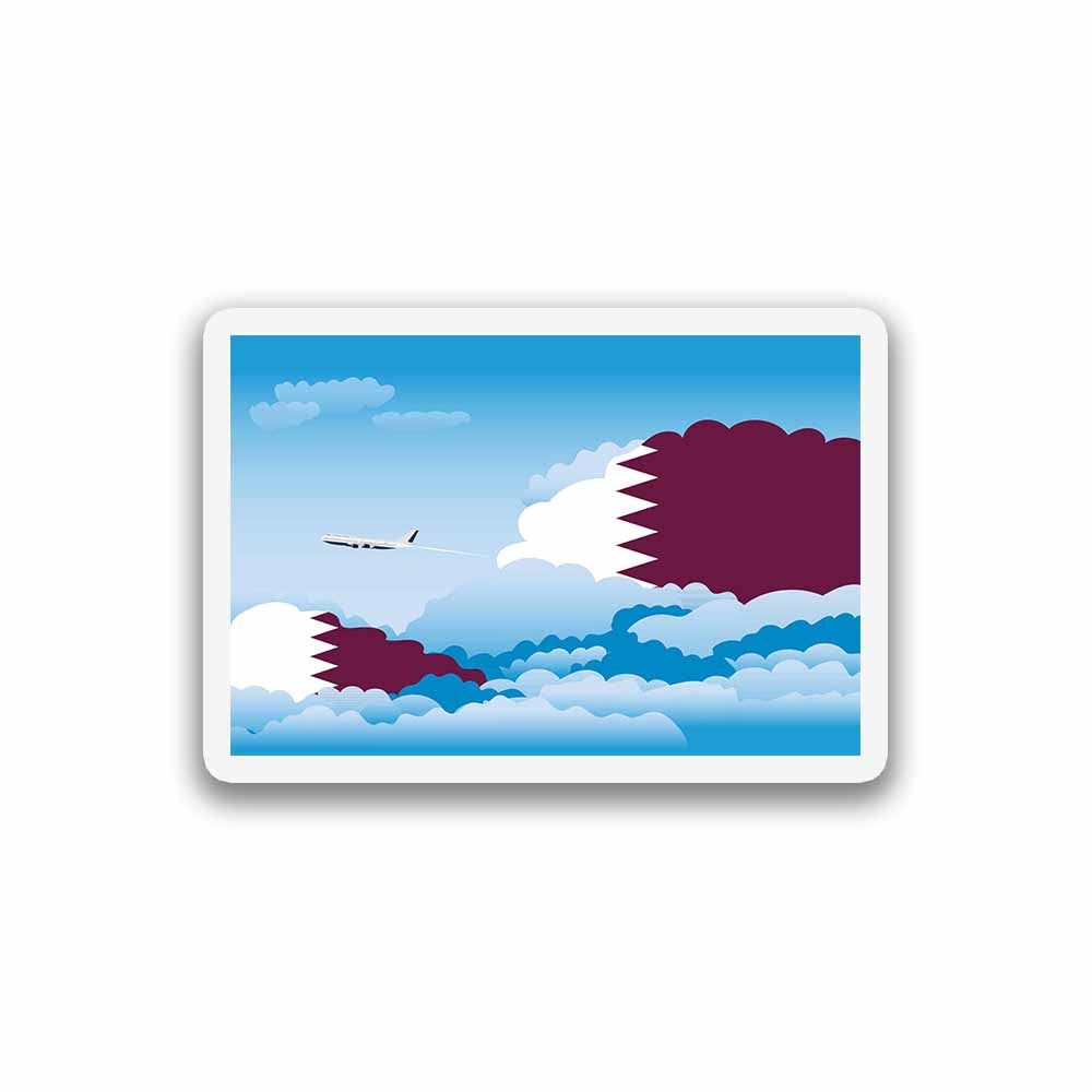 Qatar Day Clouds Sticker