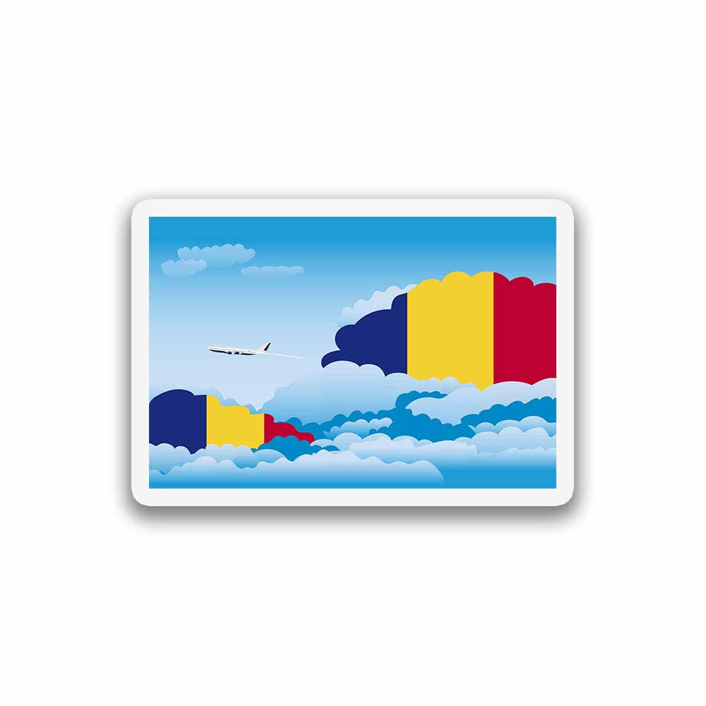 Romania Day Clouds Sticker