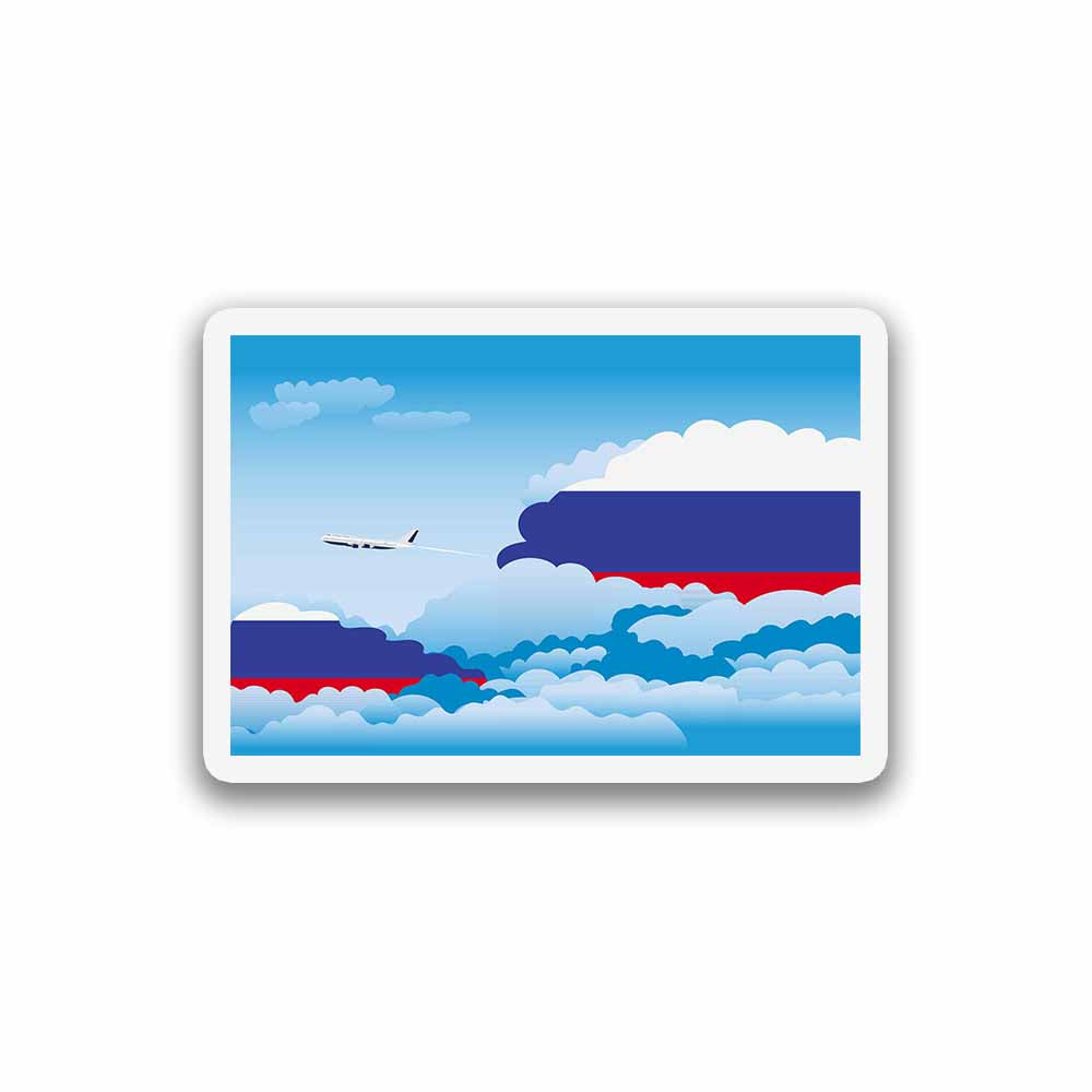 Russia Day Clouds Sticker