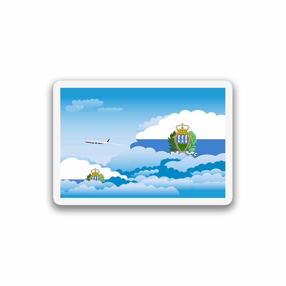 San Marino Day Clouds Sticker