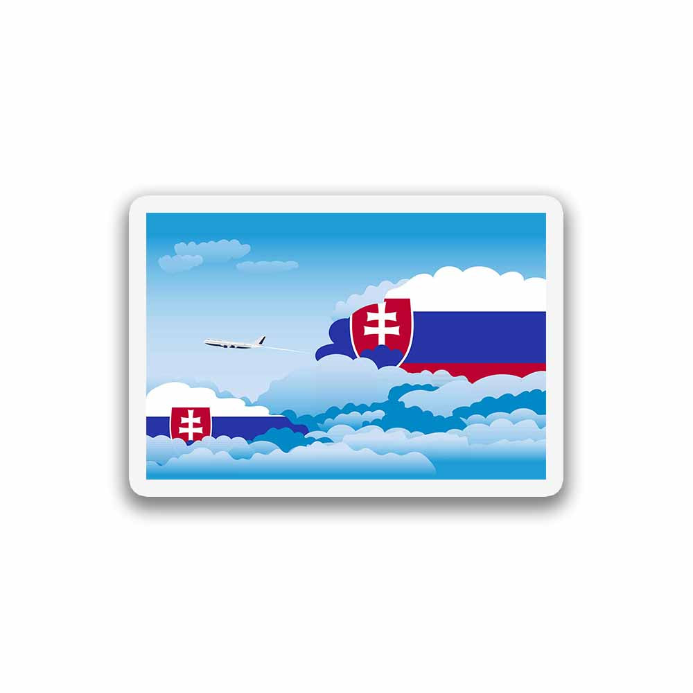 Slovakia Day Clouds Sticker