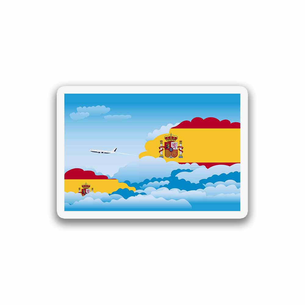 Spain Day Clouds Sticker