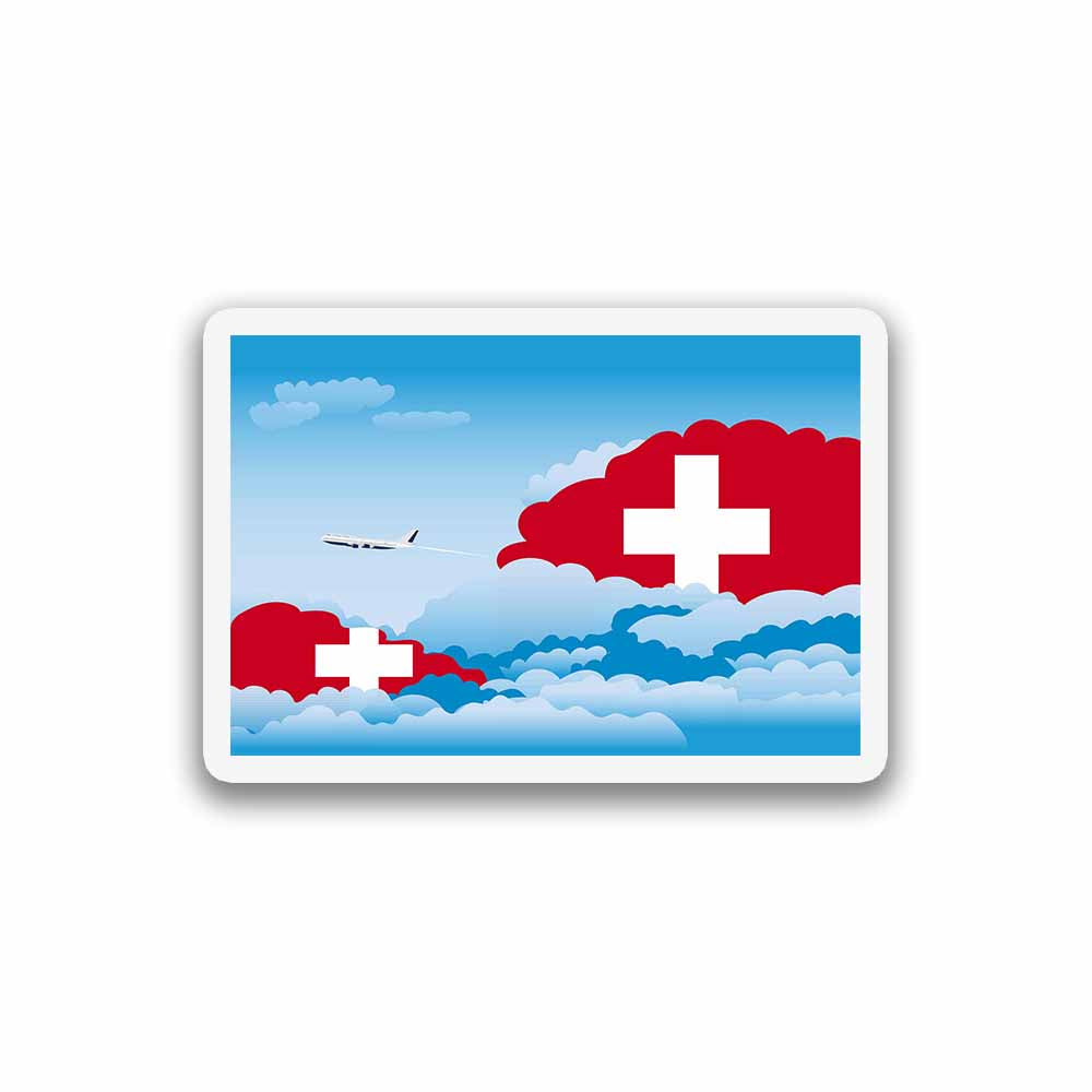 Switzerland Day Clouds Sticker