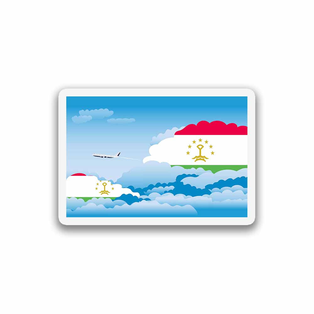 Tajikistan Day Clouds Sticker