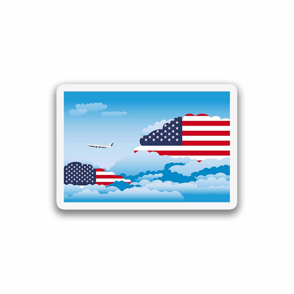 United States Day Clouds Sticker