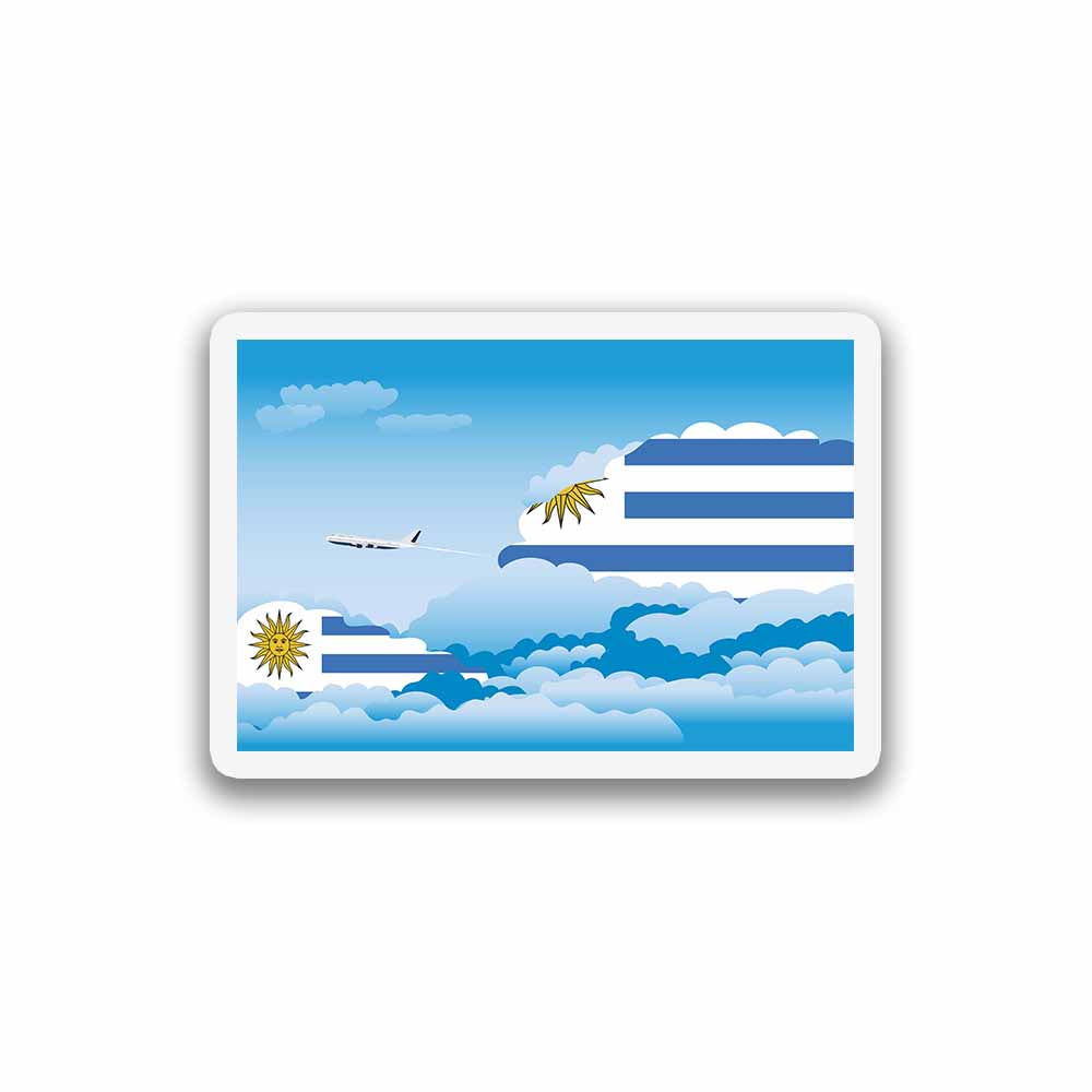 Uruguay Day Clouds Sticker