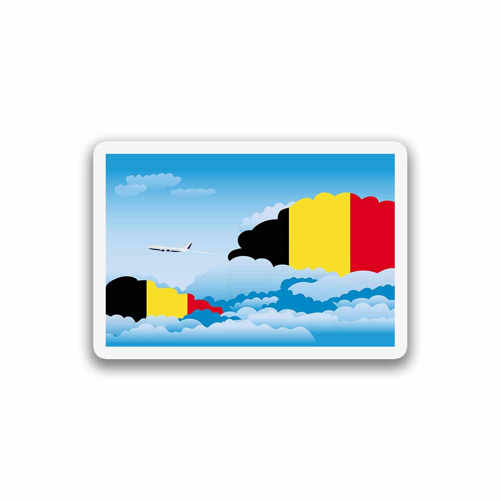 Belgium Day Clouds Sticker