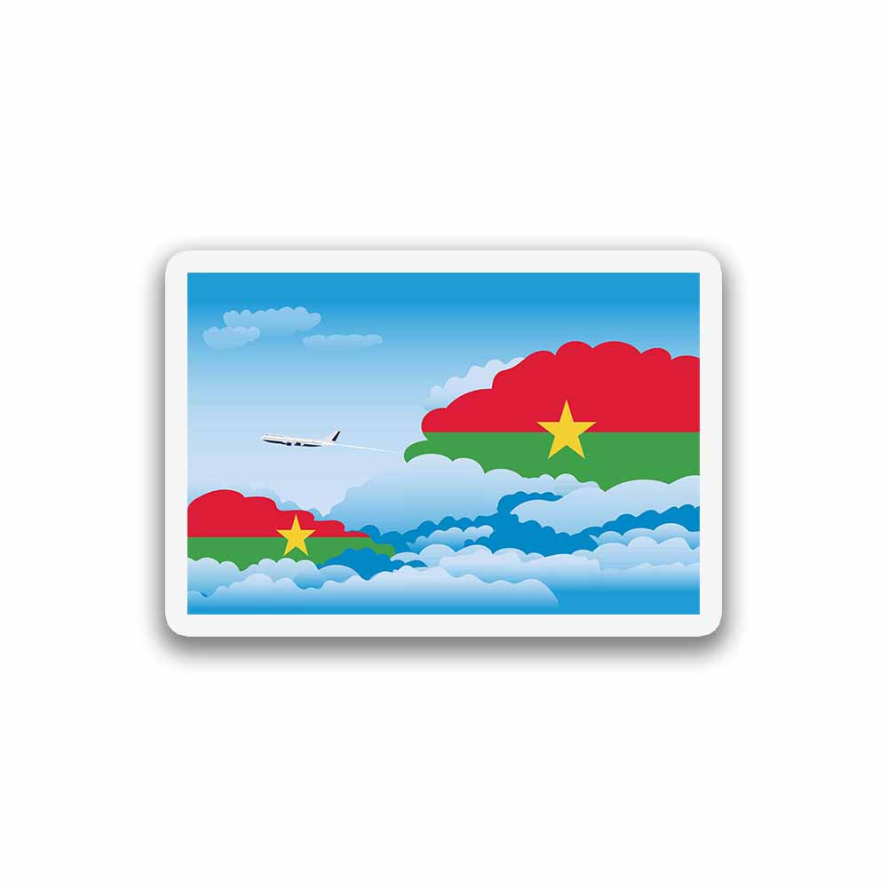 Burkina Faso Day Clouds Sticker