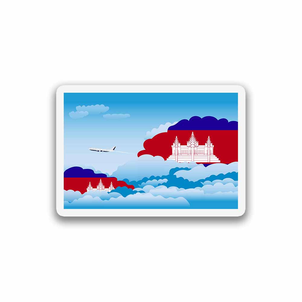Cambodia Day Clouds Sticker