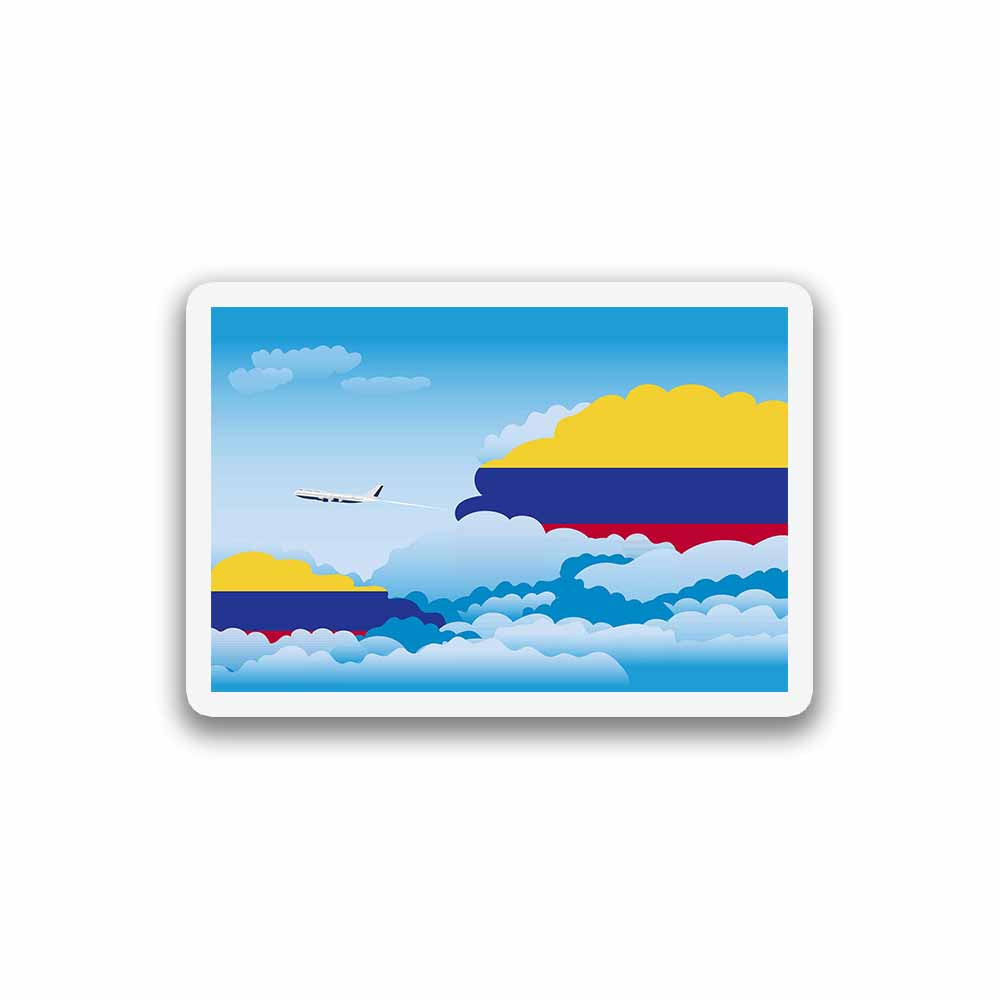 Colombia Day Clouds Sticker