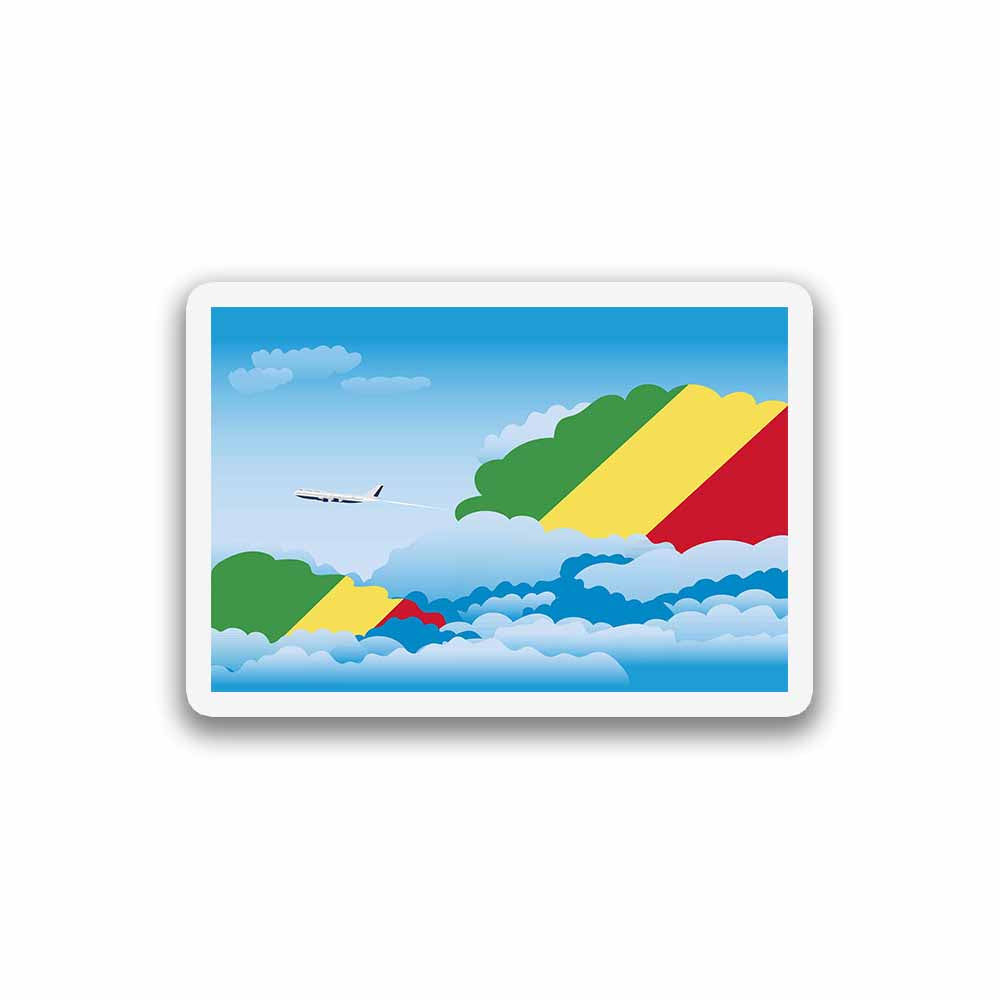 Congo, Republic of the Day Clouds Sticker