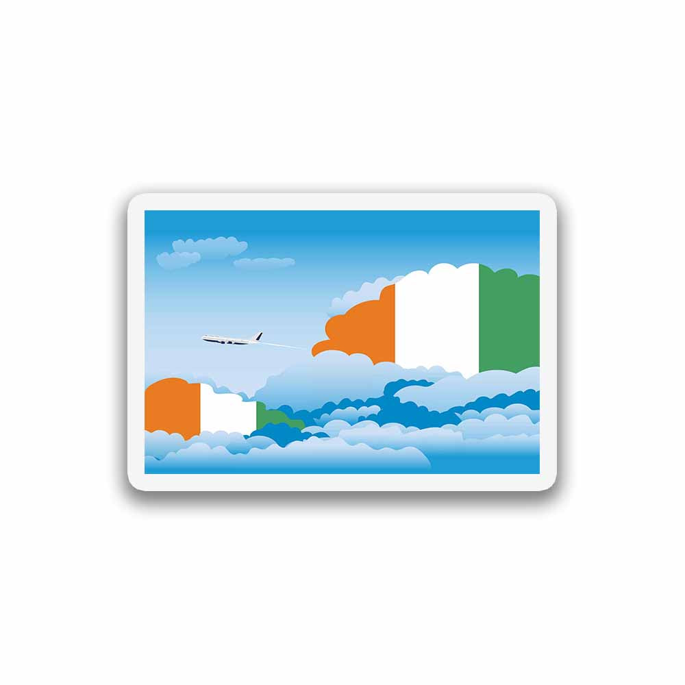 Cote DIvoire Day Clouds Sticker