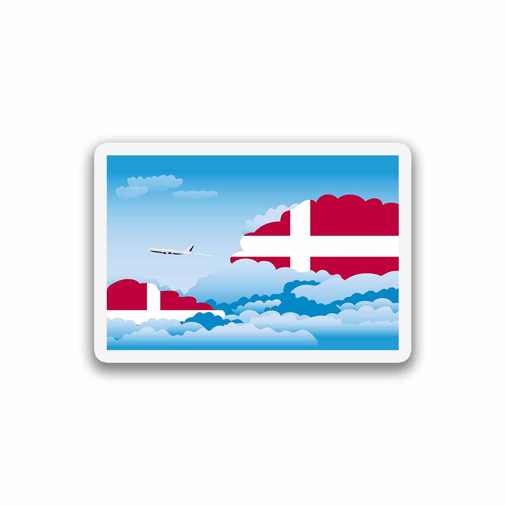 Denmark Day Clouds Sticker
