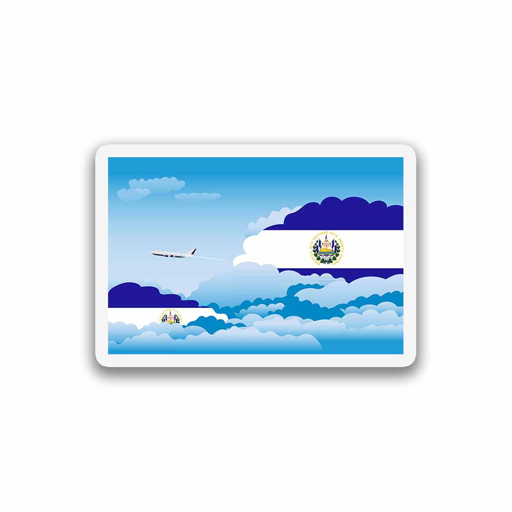El Salvador Day Clouds Sticker