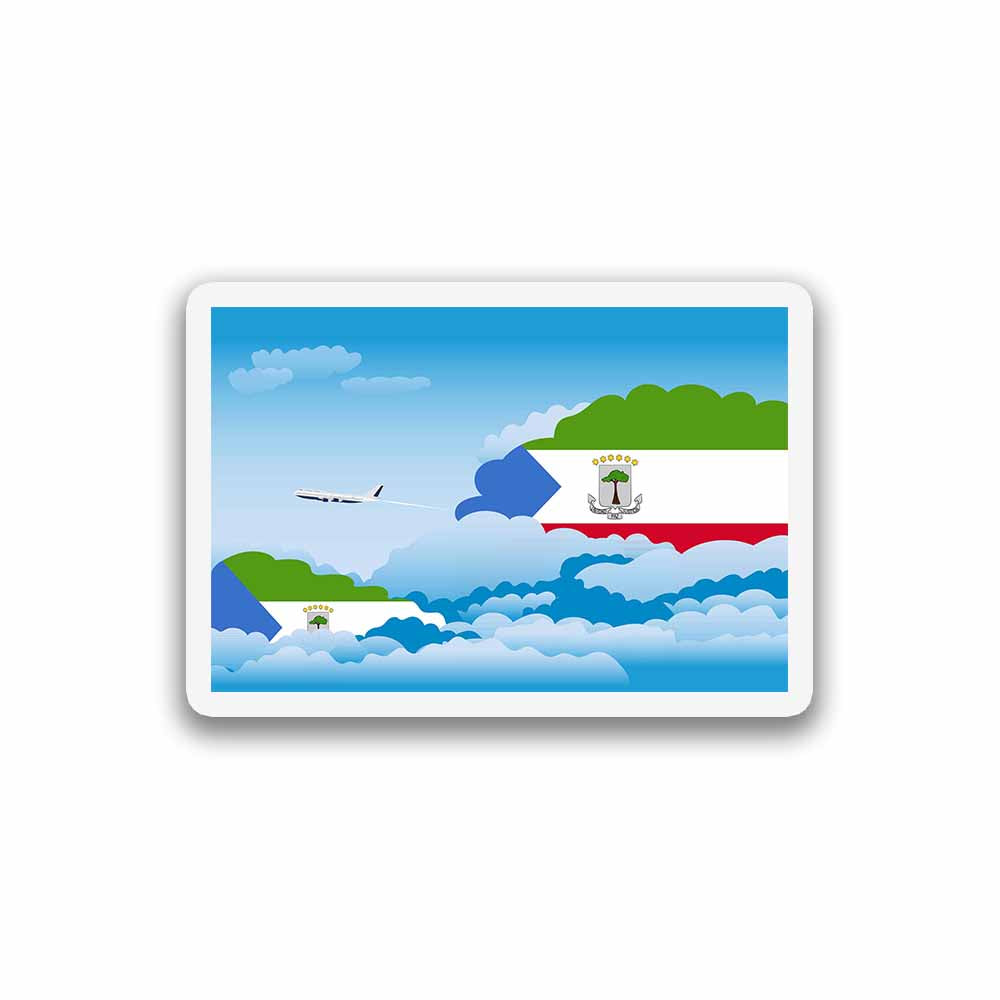Equatorial Guinea Day Clouds Sticker