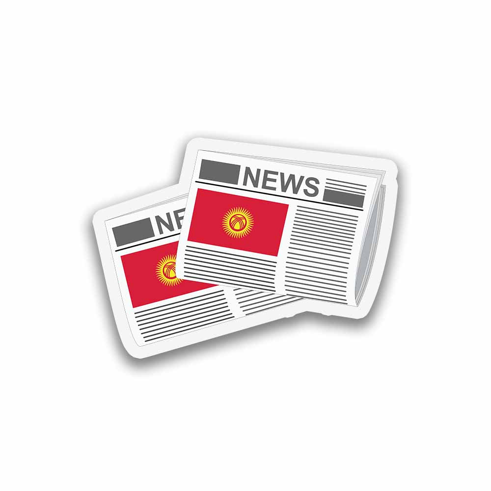 Kyrgyzstan Newspapers Sticker