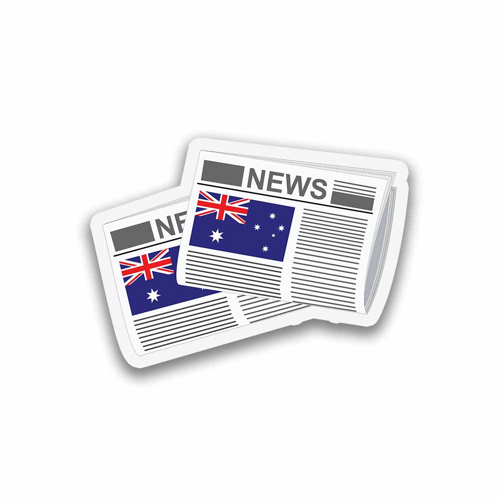 Australia Newspapers Sticker