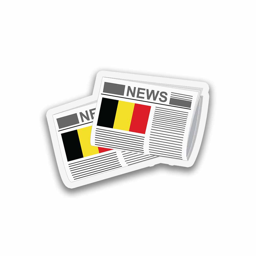 Belgium Newspapers Sticker
