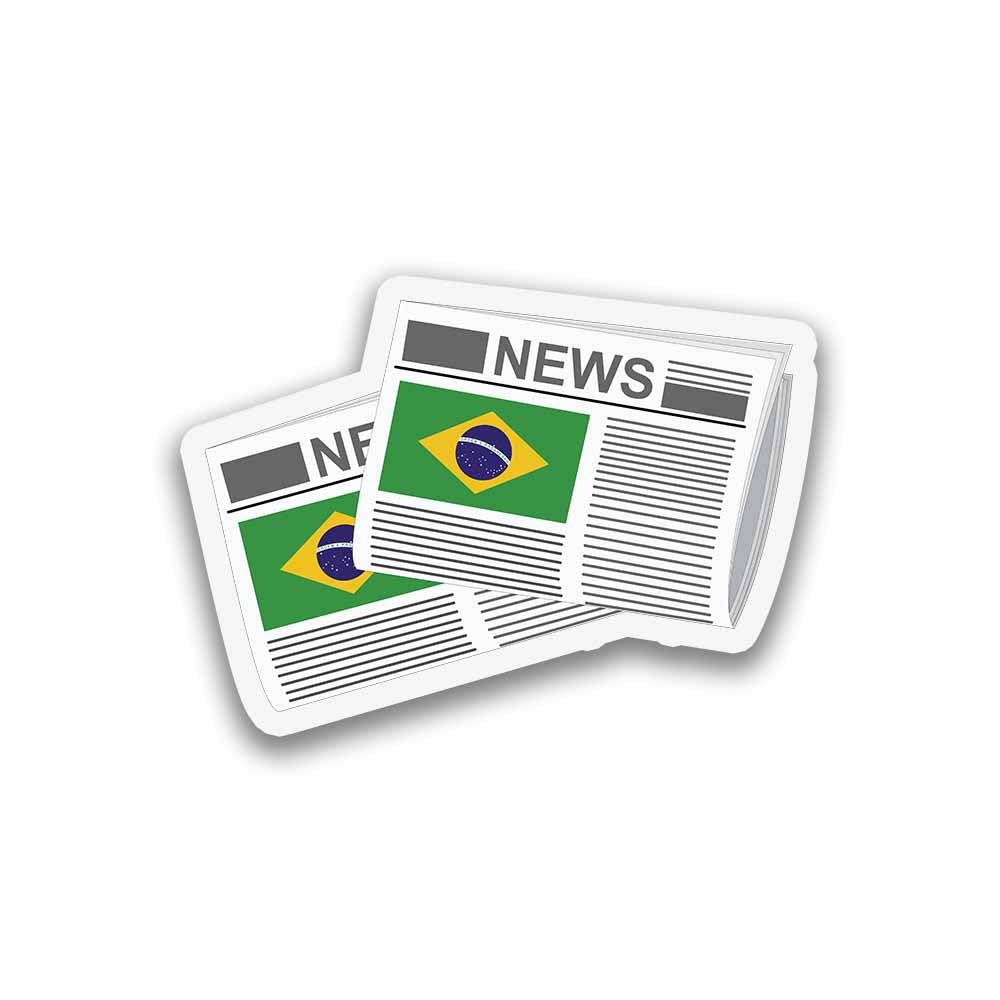 Brazil Newspapers Sticker