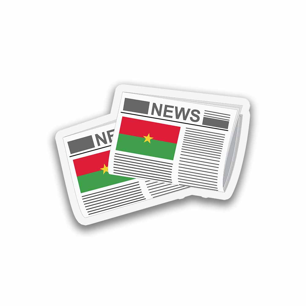 Burkina Faso Newspapers Sticker