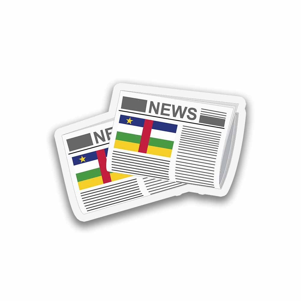 Central African Republic Newspapers Sticker
