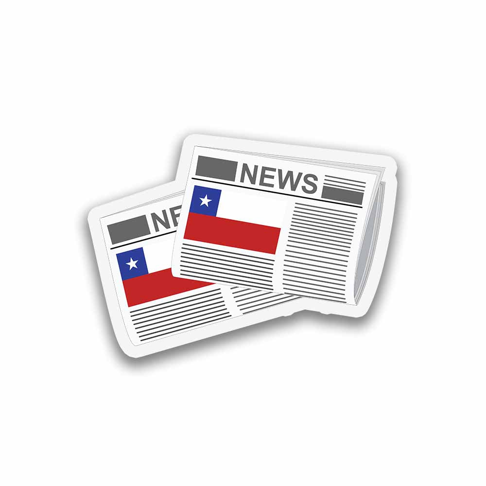 Chile Newspapers Sticker