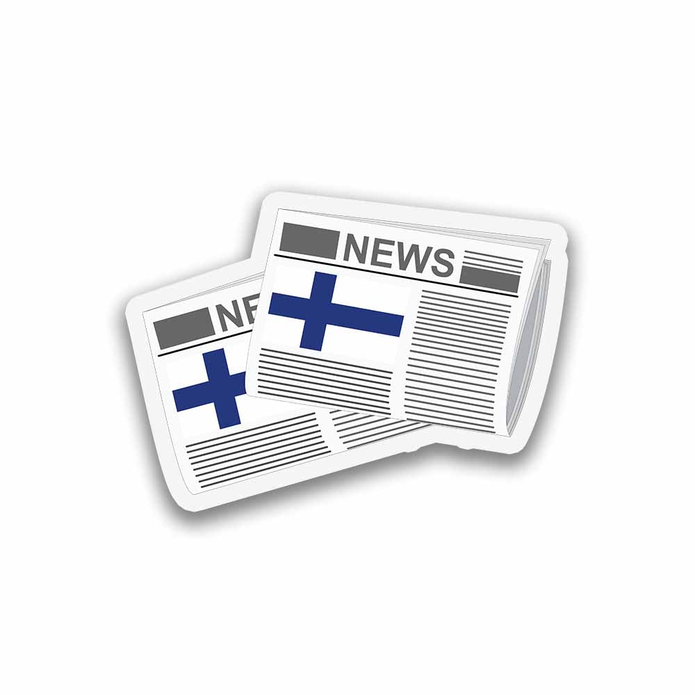 Finland Newspapers Sticker