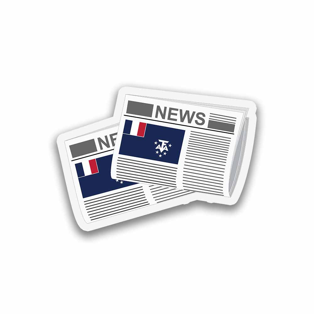 French Southern and Antarctic Lands Newspapers Sticker