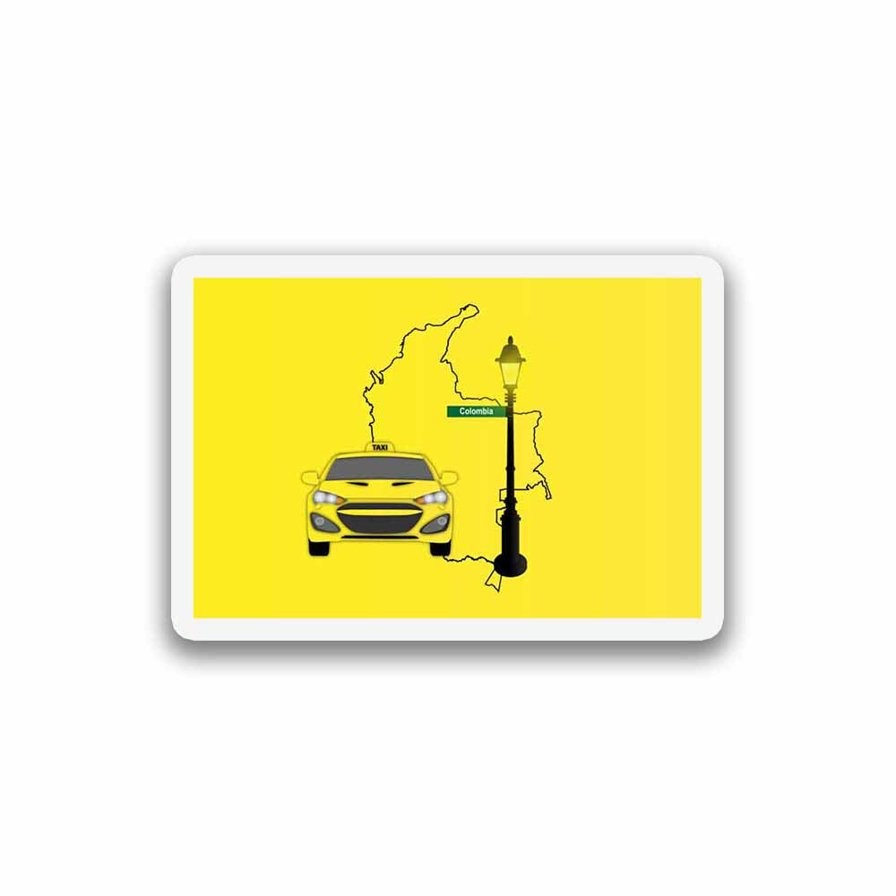 Colombia Taxi Sticker