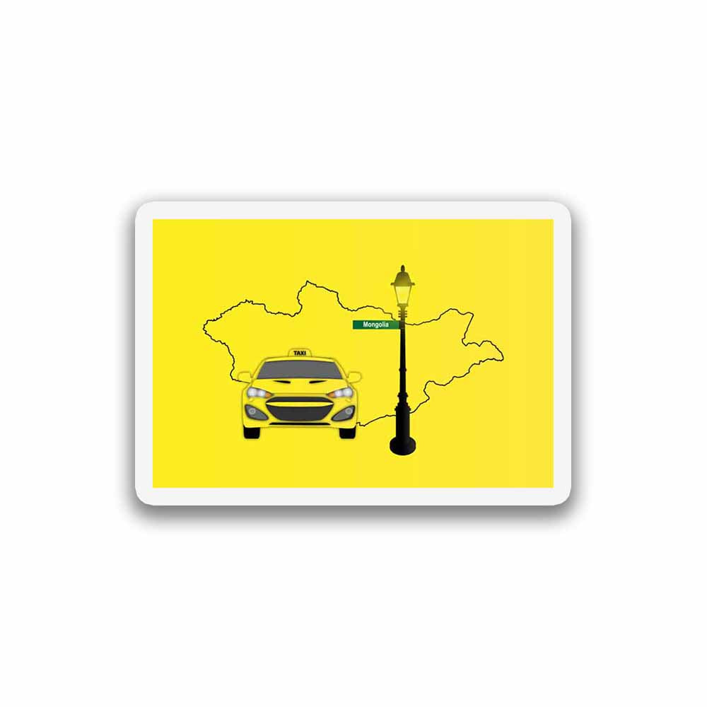 Mongolia Taxi Sticker